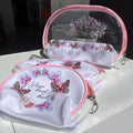Set x3 necesser mariposas rosado