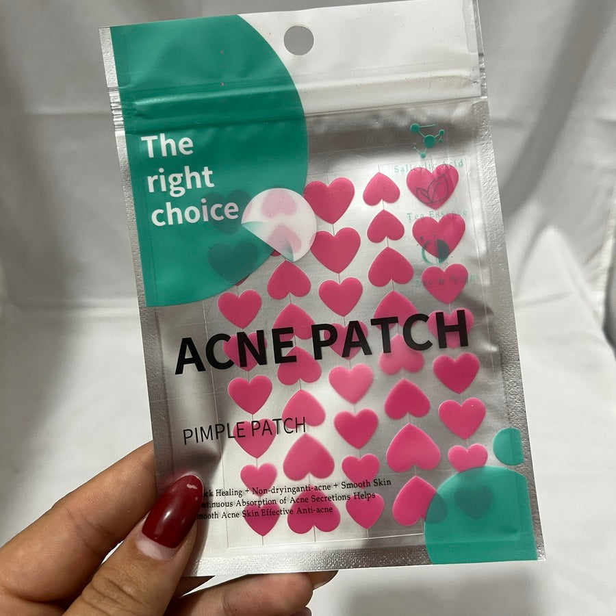 Parches para acné corazones rosados