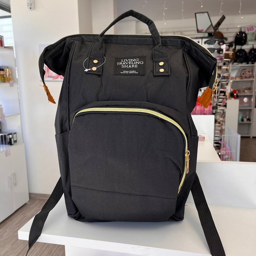 Mochila maternal negra