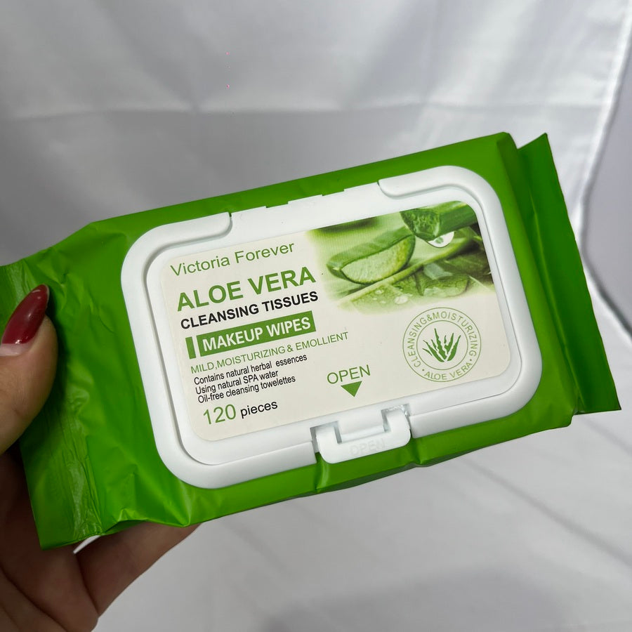 Toallitas desmaquillantes aloe vera 120 unidades
