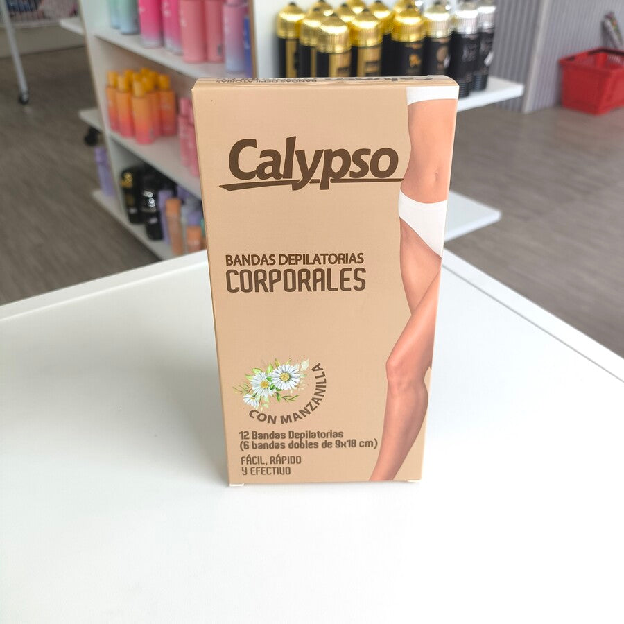 Banda depilatoria corporal con manzanilla Calypso x12 unidad