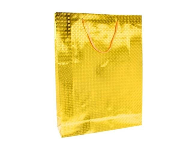 Bolsa para regalo dorada brillante 22x18cm