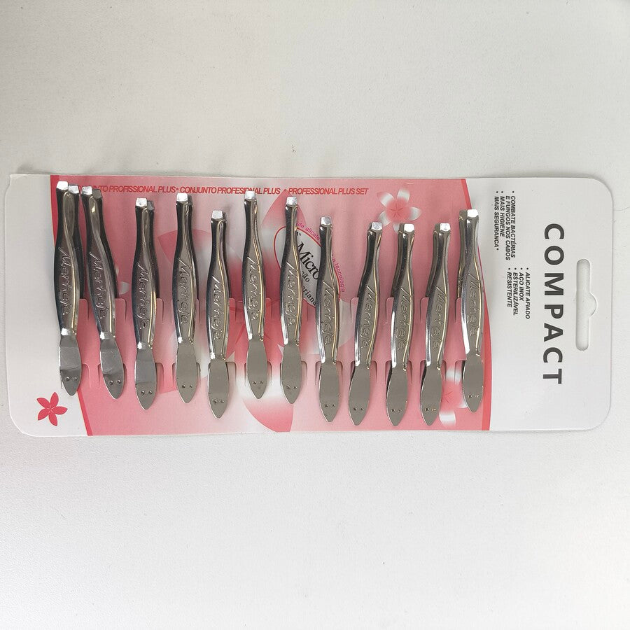 Pinza de cejas x1 unidad acero inoxidable