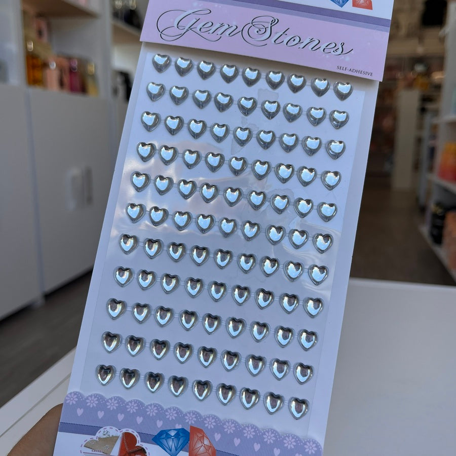 Brillitos plateados corazón