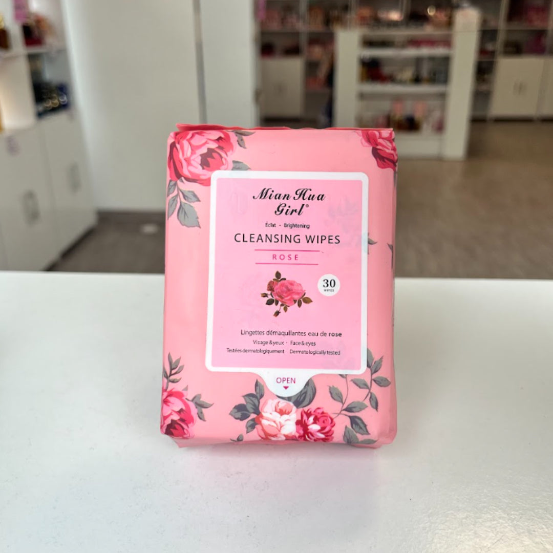 Toallitas desmaquillantes rosas 30U