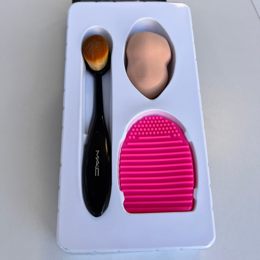 Set esponja + brocha + limpia brochas