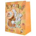 Bolsa de papel para regalos capybara naranja 32 x 26 cm
