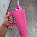 Vaso trendy brillos Rosa