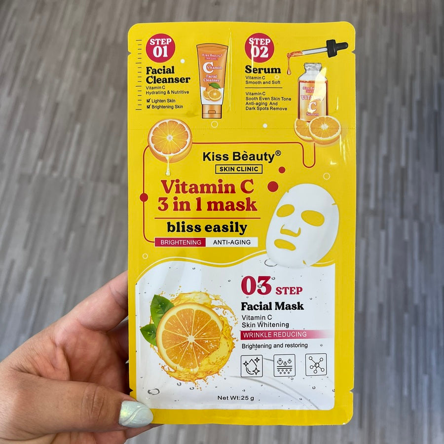 Mascarilla facial 3 pasos Vitamina C