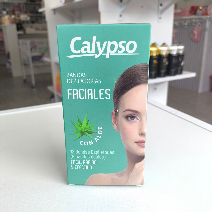 Banda depilatoria Facial con Aloe calypso x12 unidades