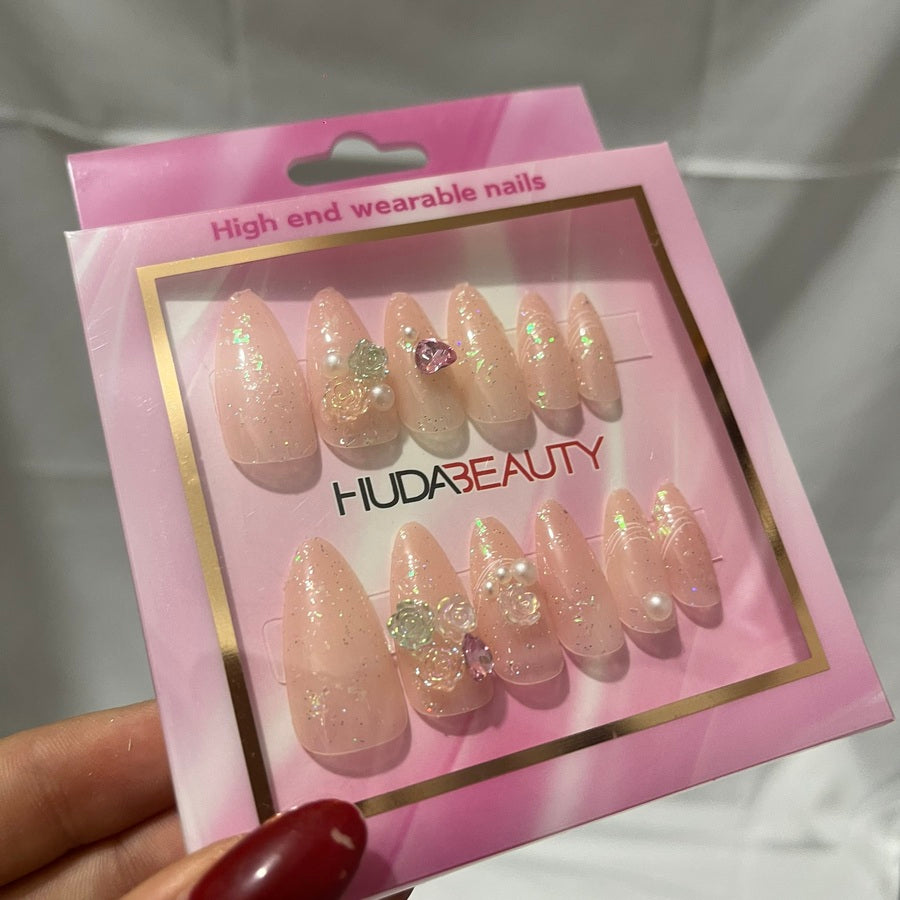 Uñas press on con accesorios 12pcs
