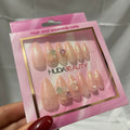 Uñas press on con accesorios 12pcs