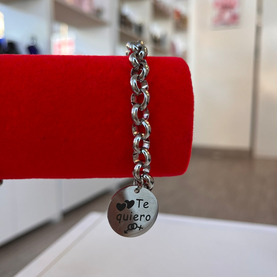 Pulsera acero quirúrgico “te quiero”
