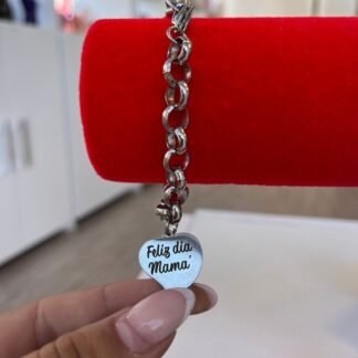 Pulsera acero quirúrgico “Feliz día mamá”