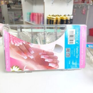 Tips para uñas color transparente 500un