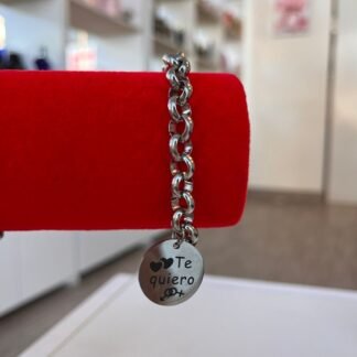 Pulsera acero quirúrgico “te quiero”
