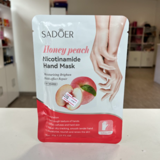 Mascarilla hidratante para manos durazno