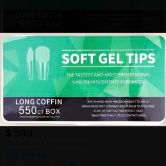 Tips Soft gel Long Coffin 550pcs